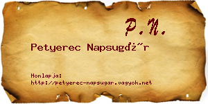 Petyerec Napsugár névjegykártya